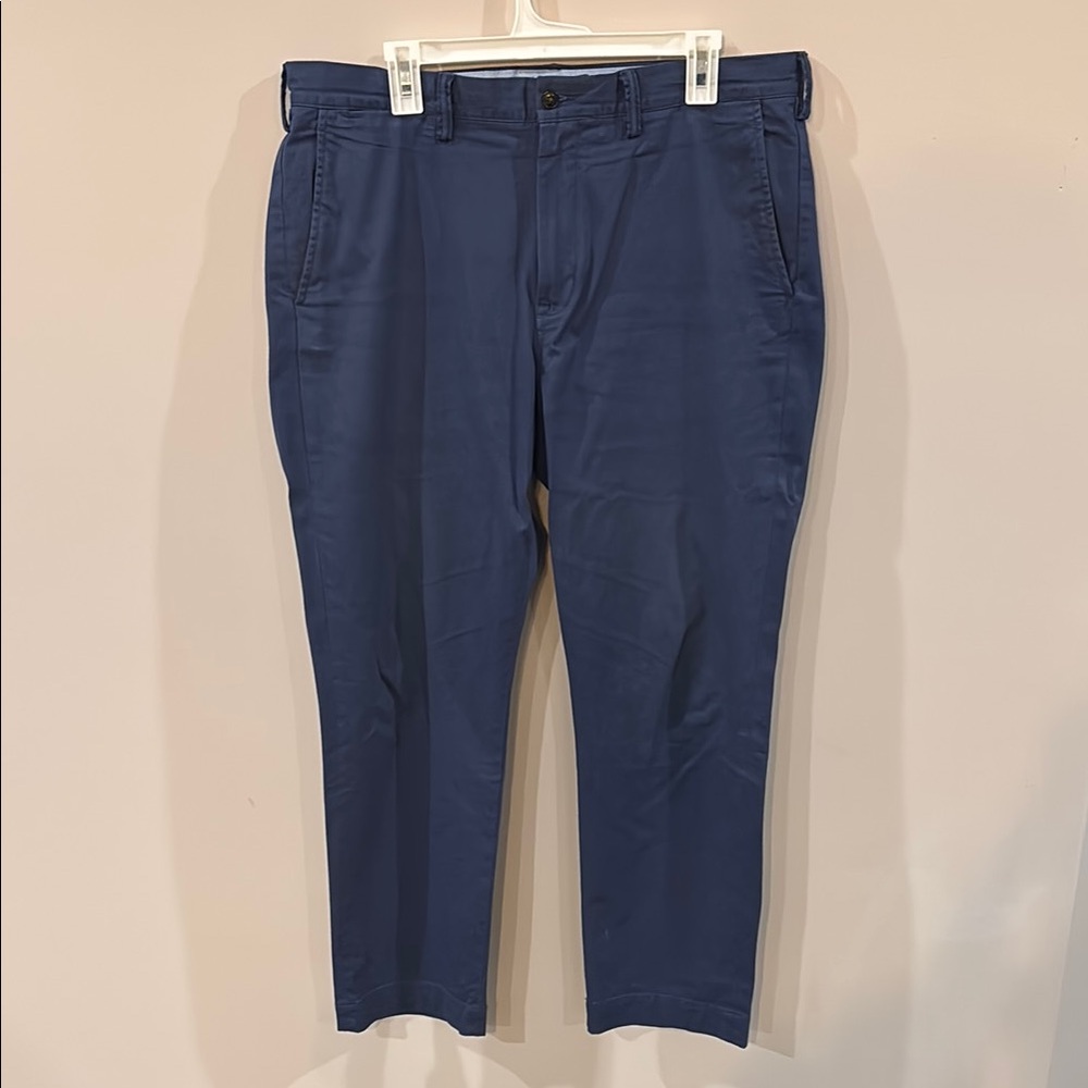 Polo Ralph Lauren Blue Dress Pants Chinos Stretch Straight Fit 36x30